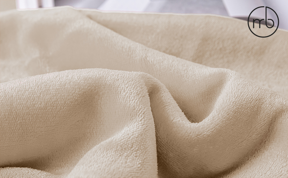 Плед Mixibaby для дому, теплий та м'який, 150 x 200 см, колір: натуральний