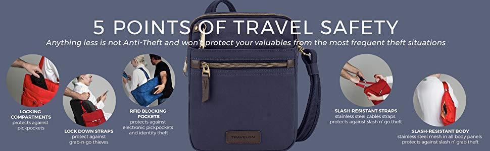 Сумка-тоут Travelon Anti-Theft Courier Small - захист від крадіжок, унісекс