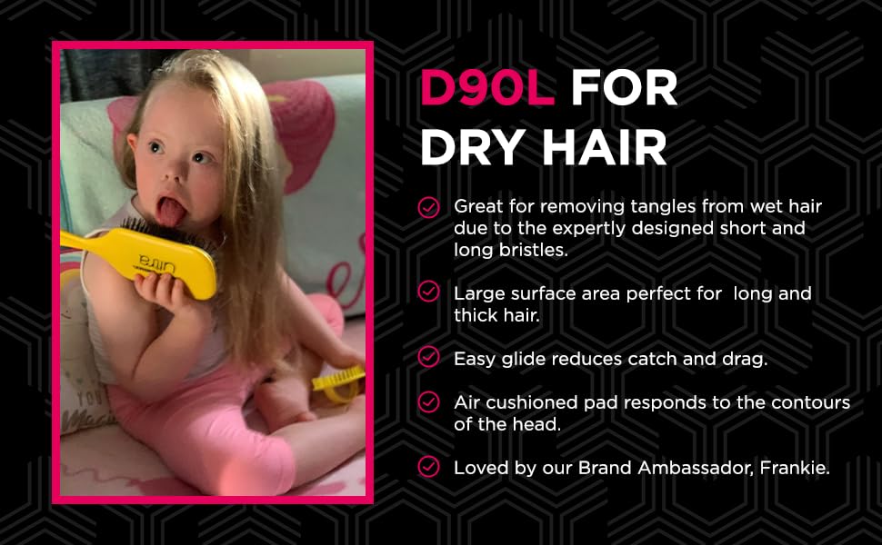 Щітка для волосся Denman D90L Tangle Tamer Ultra для довгих та густих волосся, чорна