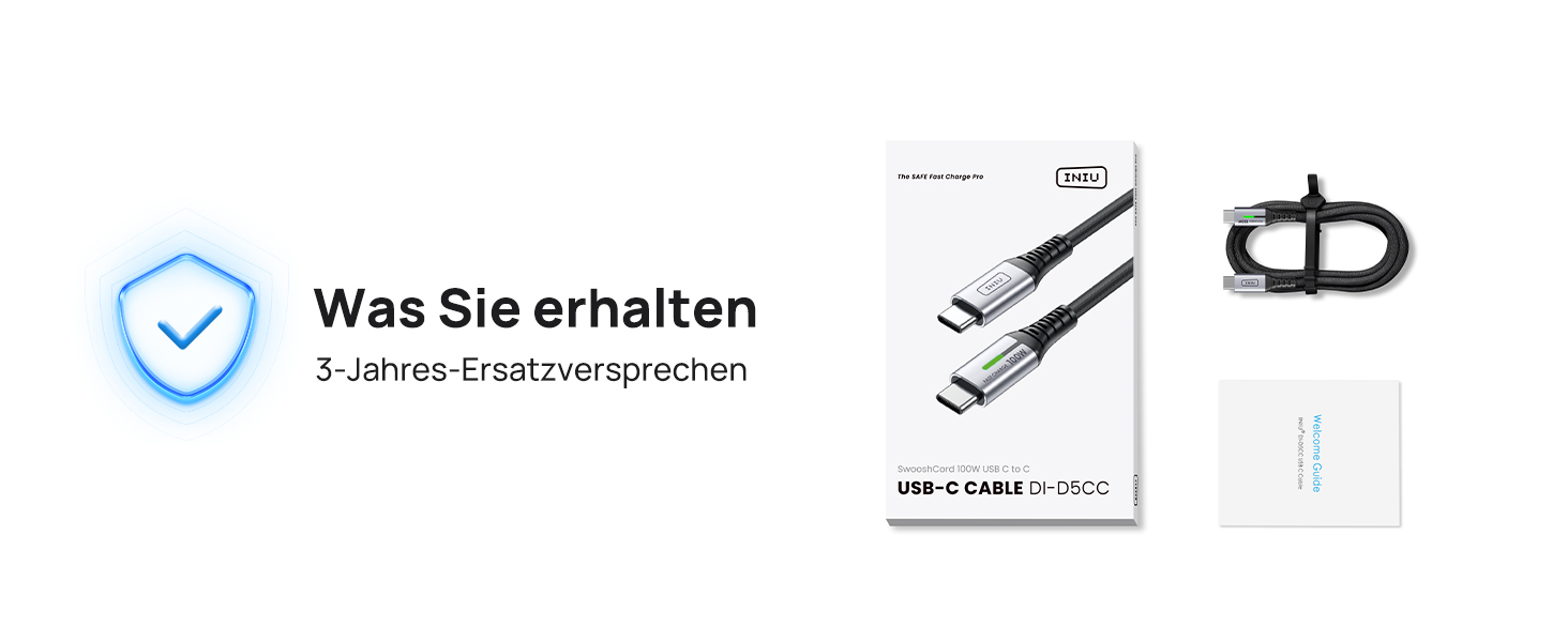Кабель USB-C 100W з підтримкою PD3.0, 3м, чорний. Кабель USB-C для iPhone, Samsung, Pixel, iPad, MacBook. Нейлон, швидка зарядка