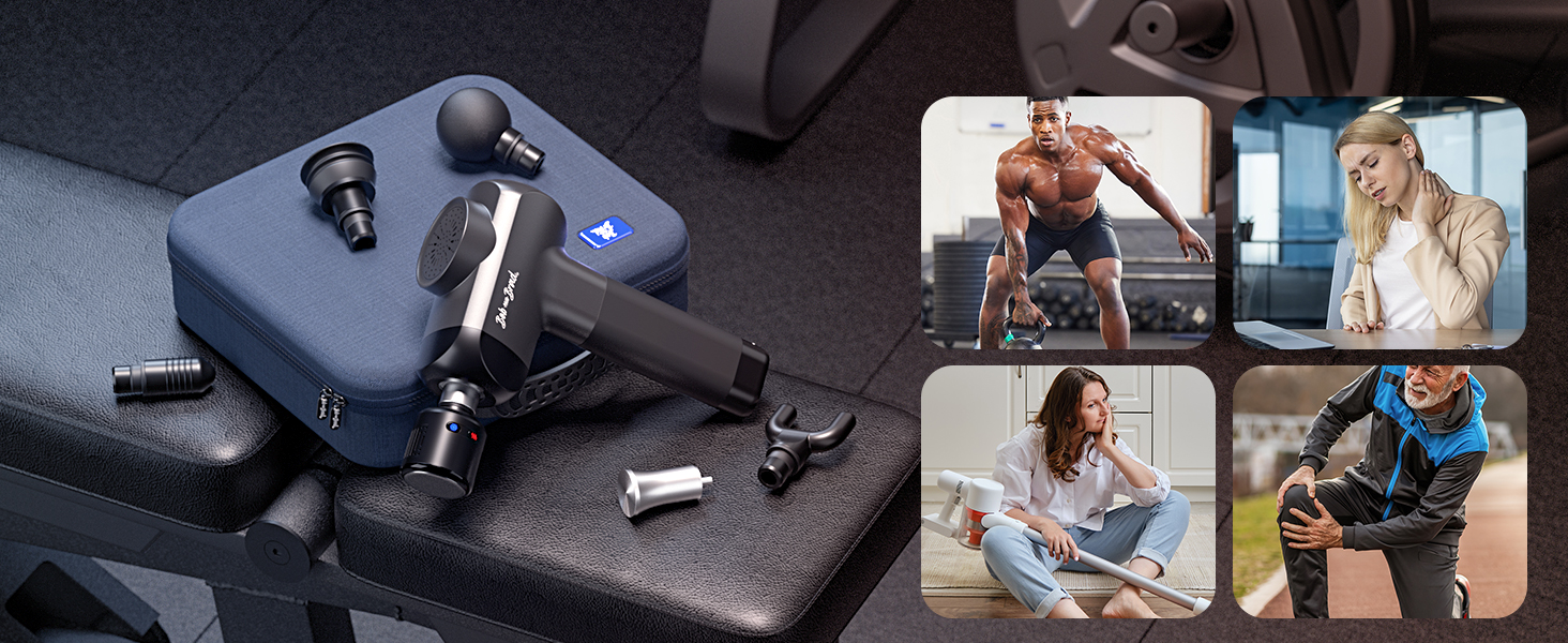 Bob & Brad X6 Pro Max Massage Gun with Heat & Cold Therapy - 11mm Amplitude Electric Muscle Massager