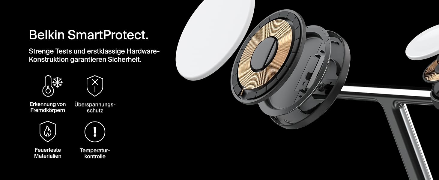 Belkin MagSafe 3-в-1 Бездротова Зарядка 15W для iPhone, Apple Watch та AirPods (Чорний)