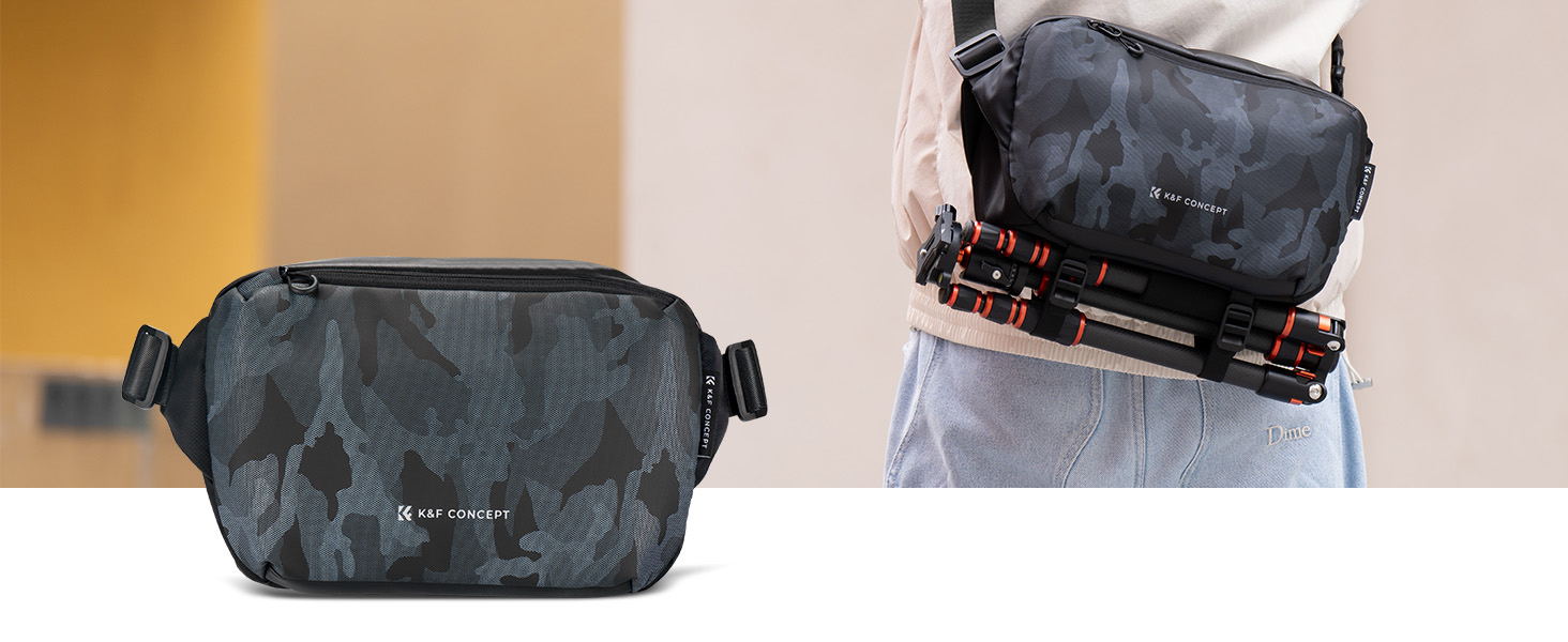 Рюкзак для камери K&F Concept, сумка через плече, фотосумка, камери, сумісний з Canon/Nikon/Sony/DJI Mavic, камуфляж M