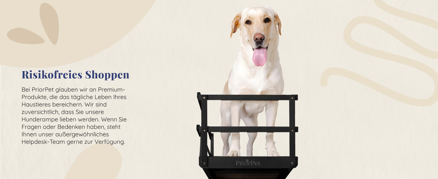 Сходинки для собак до ліжка з поручнями - для великих собак до 90 кг - регульована висота до 94.5 см - ширина 49.5 см - складані - з антиковзним покриттям - з берези - натуральний колір (чорний)