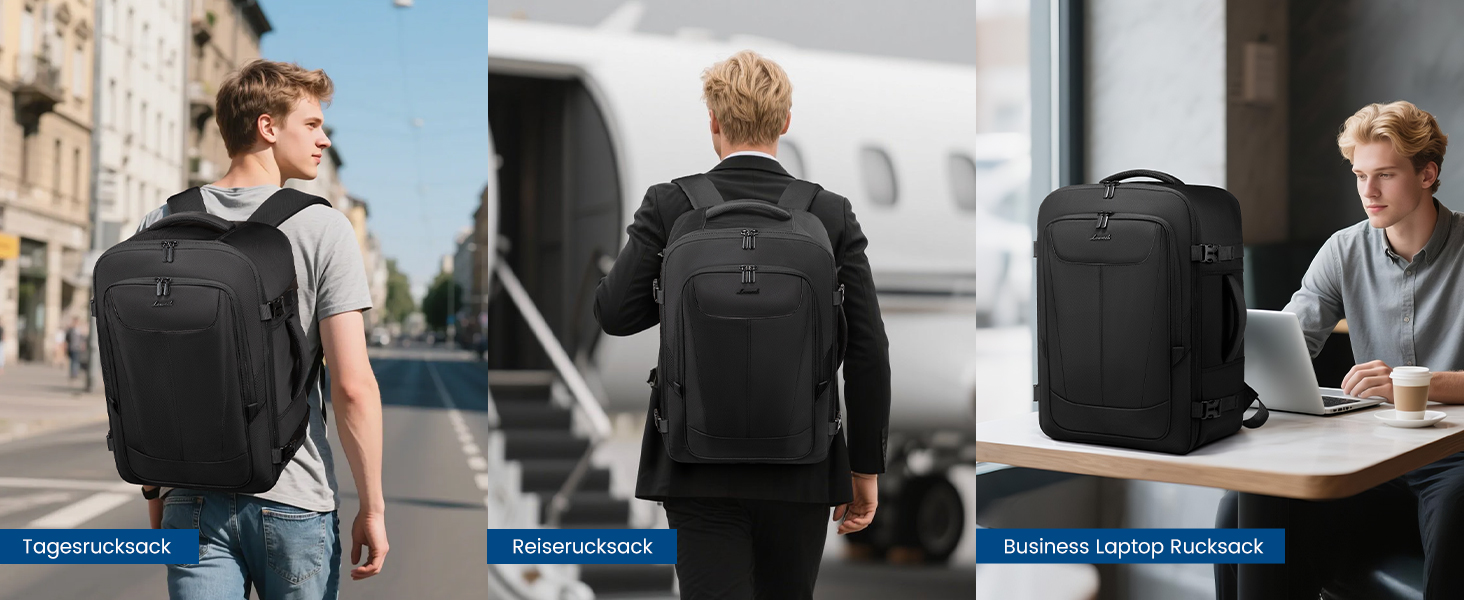 LOVEVOOK Рюкзак для ручної поклажі, 40L, для ноутбука 17.3