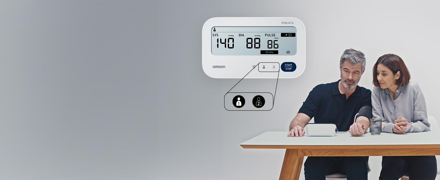 Тонометр OMRON X4 Connect AFib з Bluetooth та мобільним додатком, виявлення фібриляції передсердь (AFib) | клінічно перевірений | для діабетиків та вагітних | манжета 22-42 см