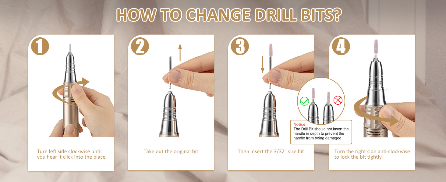 Електричний апарат для манікюру та педикюру Madenia TouchPro – професійний фрезер для гелевих нігтів з HD-дисплеєм та 6 насадками (сірий)