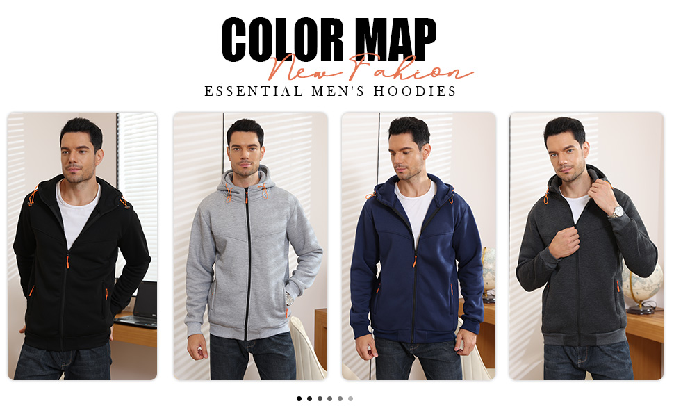 Чоловічий світшот з капюшоном CTU, фліс, на блискавці, розмір S-4XL, чорний