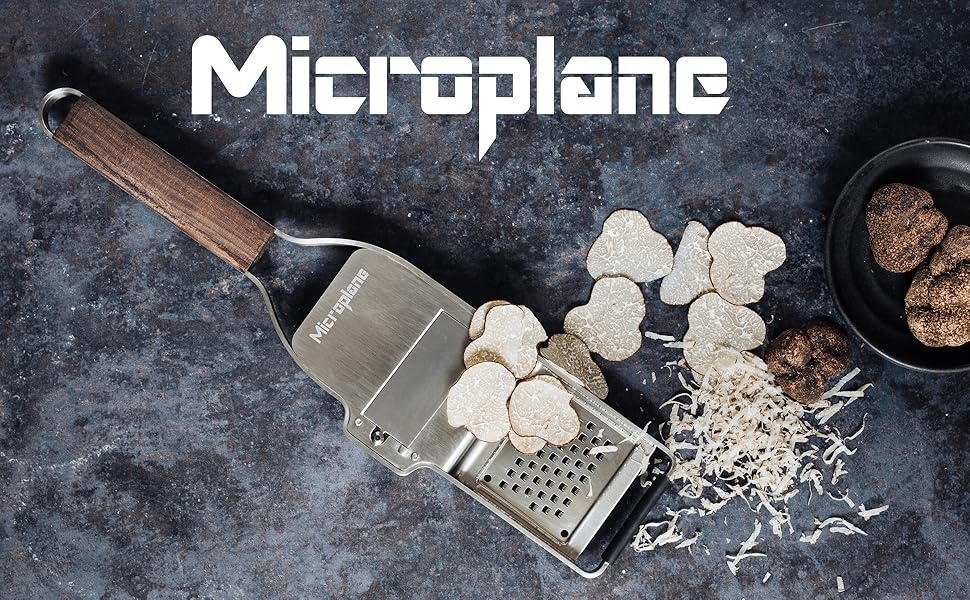 Тёрка Microplane Küchenreibe Sehr Grob для овочів та фруктів з нержавіючої сталі та ручкою з горіхового дерева (Master Series), Made in USA