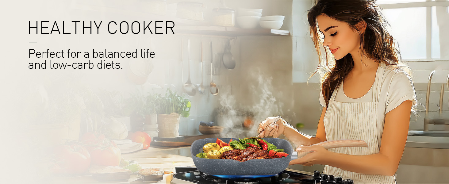 Набір посуду DishDelight з гранітним покриттям для індукційних плит (12 предметів)