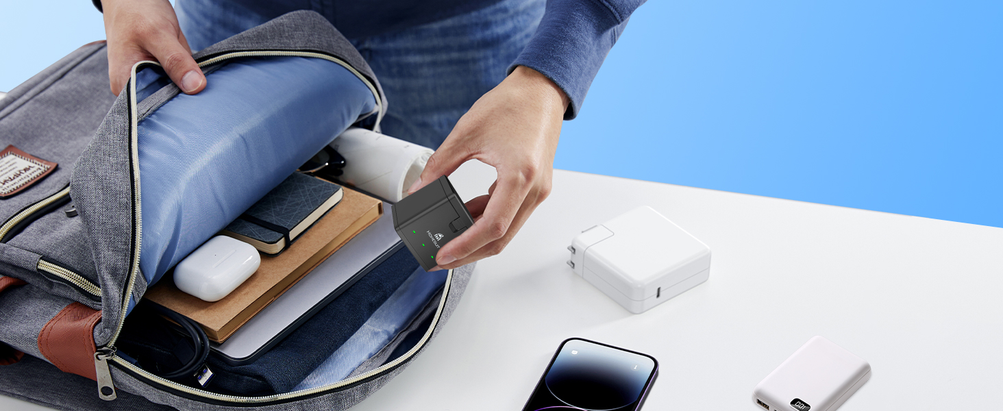 Набір акумуляторів Homesuit Hero 12/11/10/9 + LED зарядний пристрій USB-C (2 шт. акумулятори) для GoPro Hero 12/11/10/9 Black
