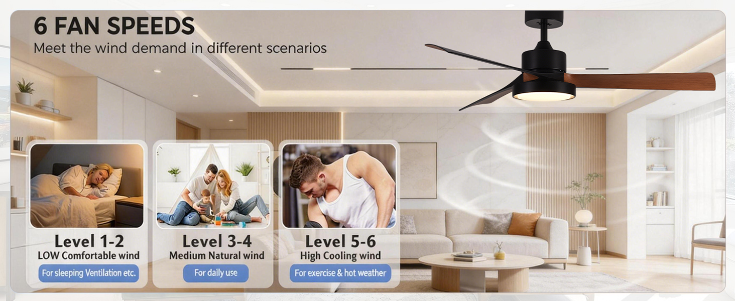 Стельовий вентилятор з підсвічуванням та пультом 132 см Smart – тихий, димований RGB, керування через App та Alexa, реверсивний, 6 швидкостей для спальні