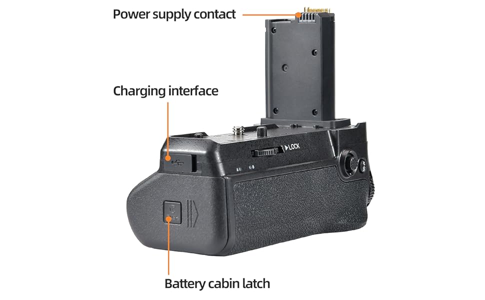 Замінний акумуляторний затиск/ручка DSTE MB-N11 для камер Nikon Z7 II, Z6 II (сумісний з акумуляторами EN-EL15, EN-EL15c)