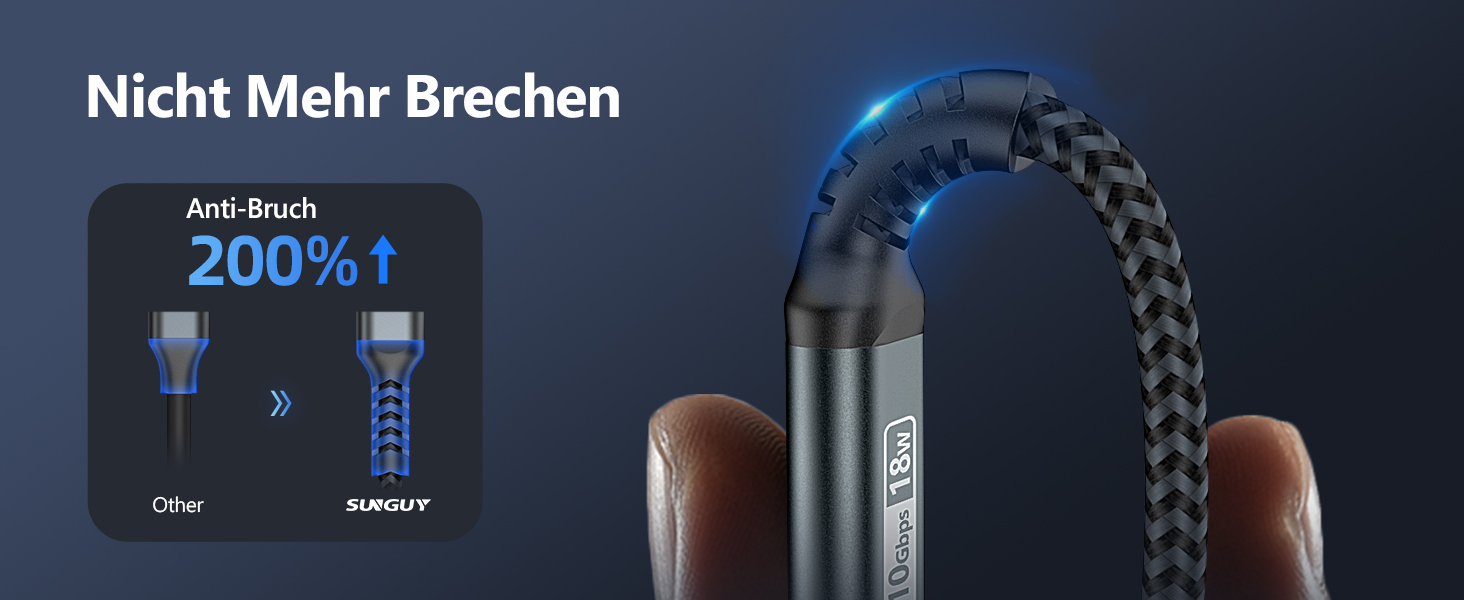 Кабель USB-C SUNGUY 30см, 10Gbps, USB 3.1 Gen 2, сумісний з iPhone 16/15 Pro Max, Galaxy S24, Google Pixel, Android Auto, Huawei P40/P30 (Сірий)