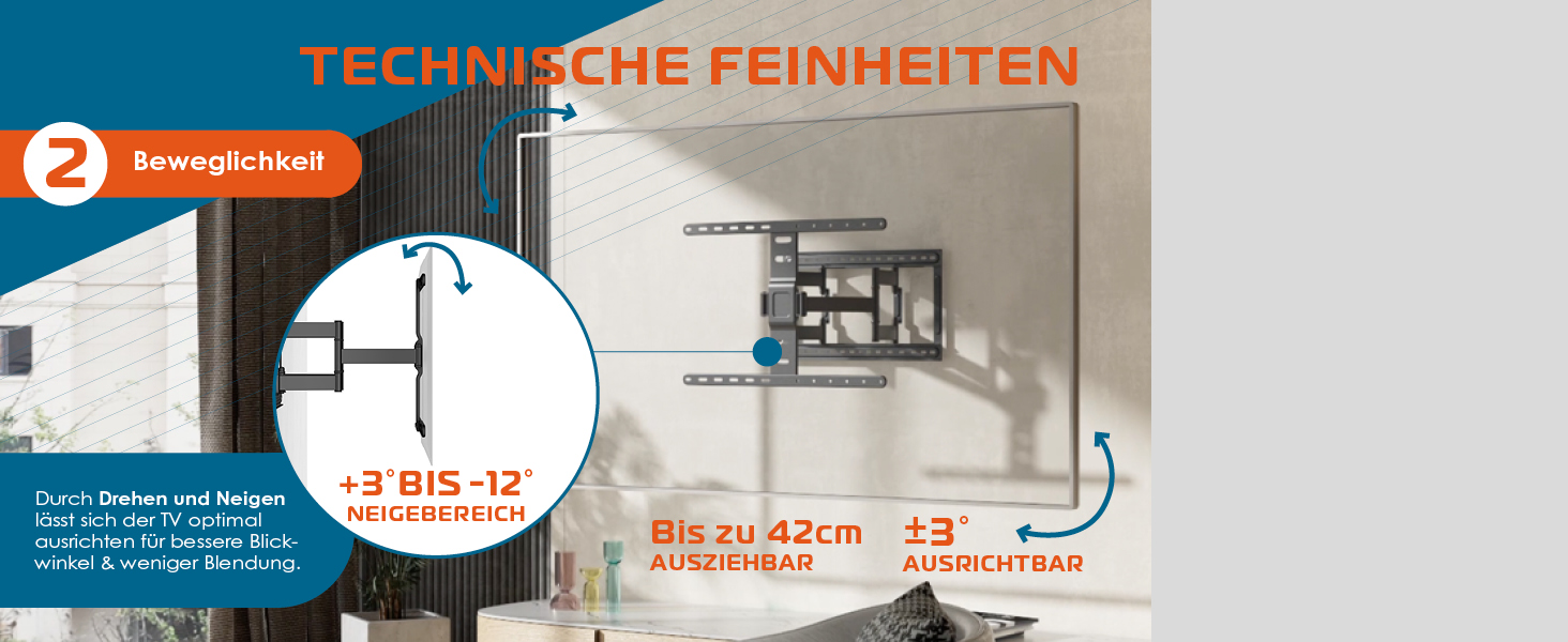 Настінний кріплення для телевізора Xantron Slim Fit, поворотний, з аксесуарами - відстань від стіни 27 мм, 43-90 дюймів, VESA до 600x400, до 75 кг - SLIMLINE-466US