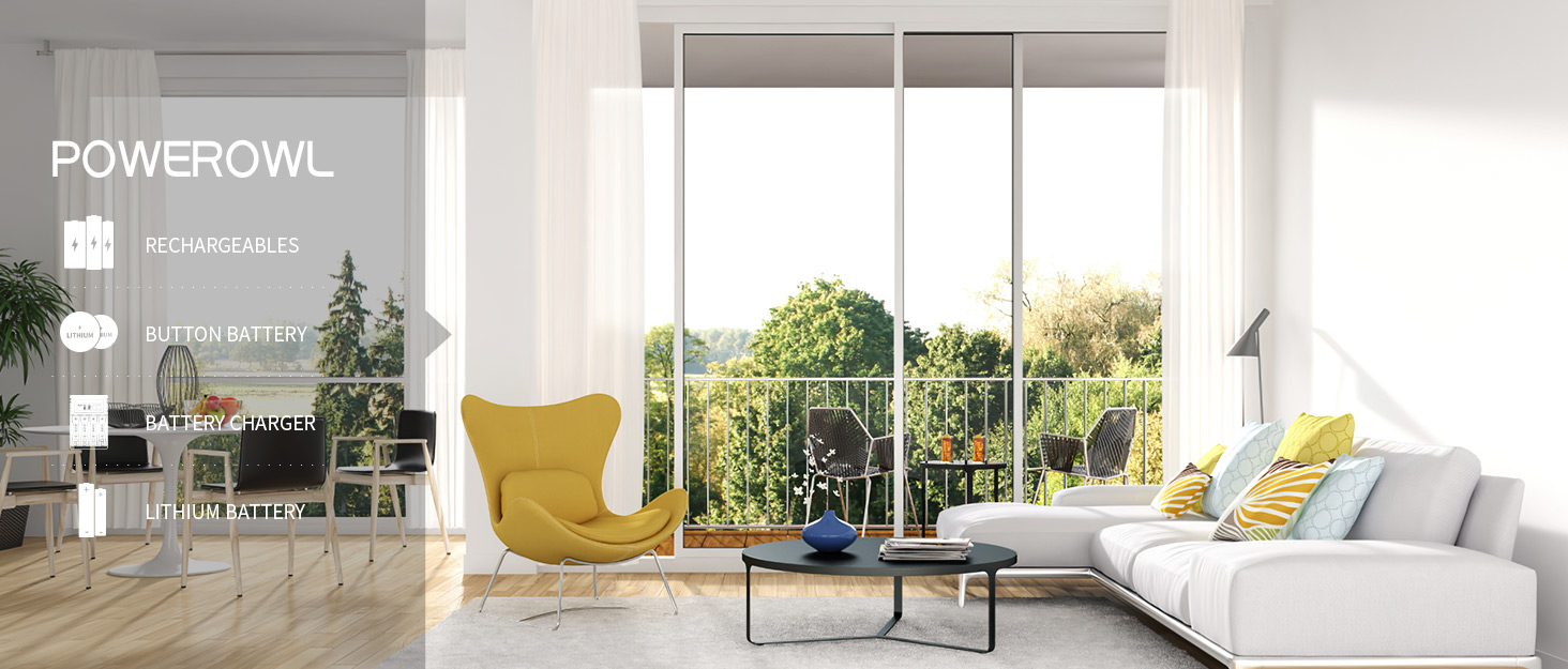 Зарядний пристрій PowerOWL для акумуляторів AA AAA з 4x AA 2800 mAh + 4x AAA 1000 mAh акумуляторами (8 шт.)