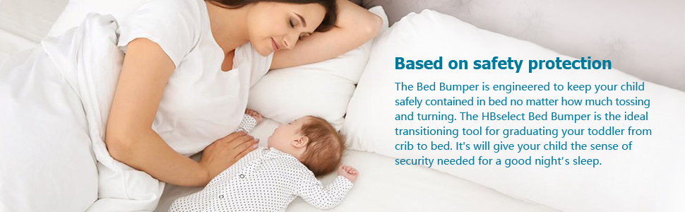 HBselect Crib Rail Guard with Removable Cover for Toddler Baby Kids Fully Soft Bed Rail Bed Edge Fall Protection 132 x 18 x 11.5 cm, Single Pack white (1 pcs) White (1 Piece)