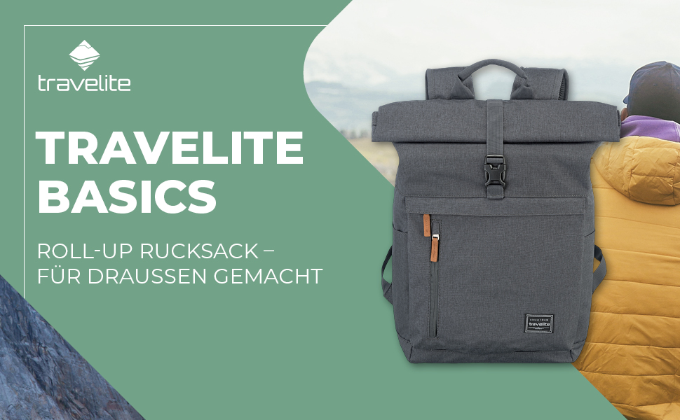 Рюкзак Travelite Basics Rollup 60 см, універсальний, антрацит