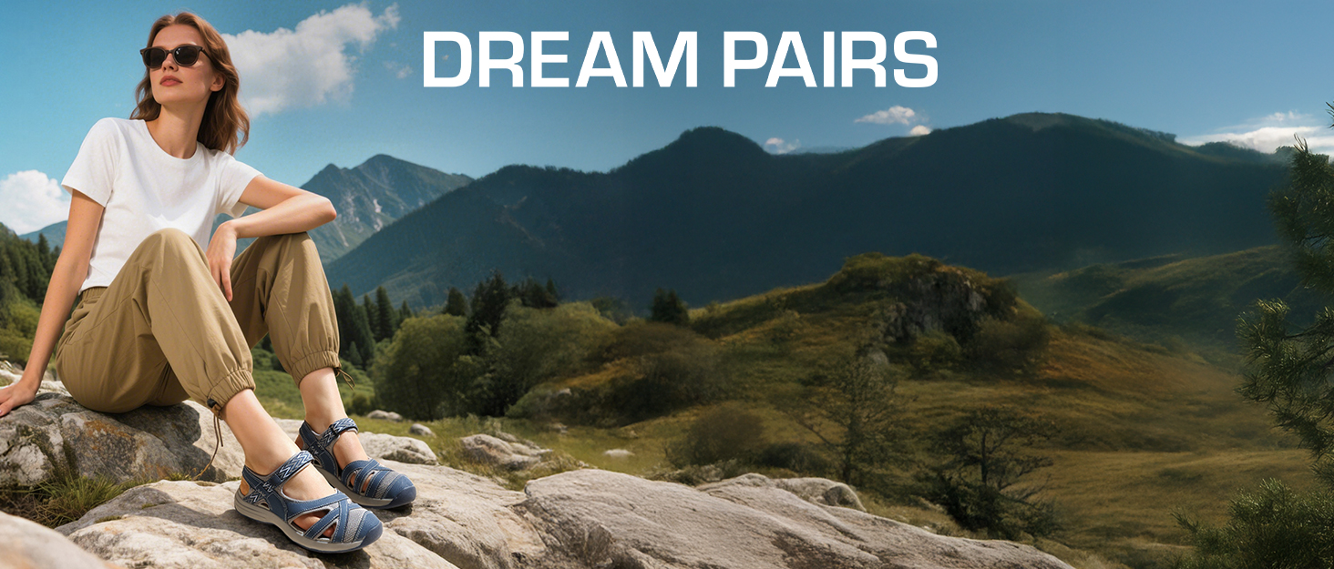 Сандалі жіночі Dream Pairs Trekkingsandalen - спортивні, дихаючі, для піших прогулянок, розмір 41.5 EU, коричневі