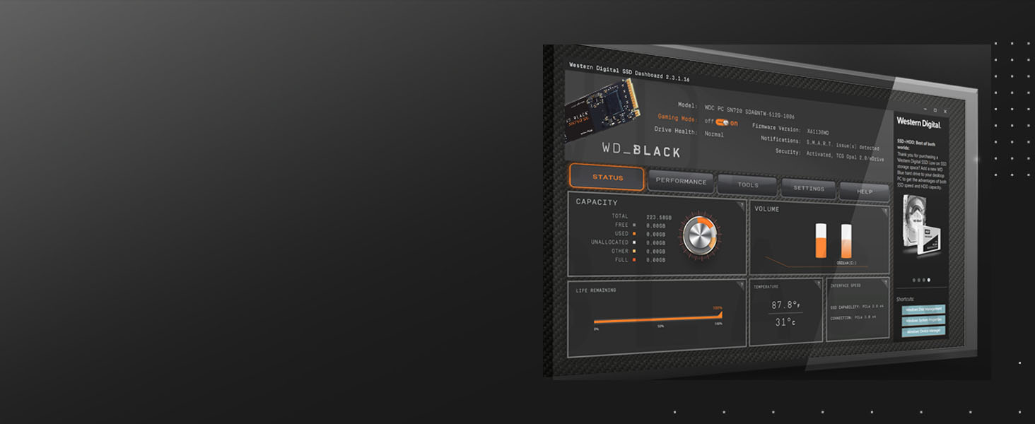 SSD WD_BLACK SN750 SE 500GB M.2 2280 PCIe Gen4 NVMe - ігровий накопичувач