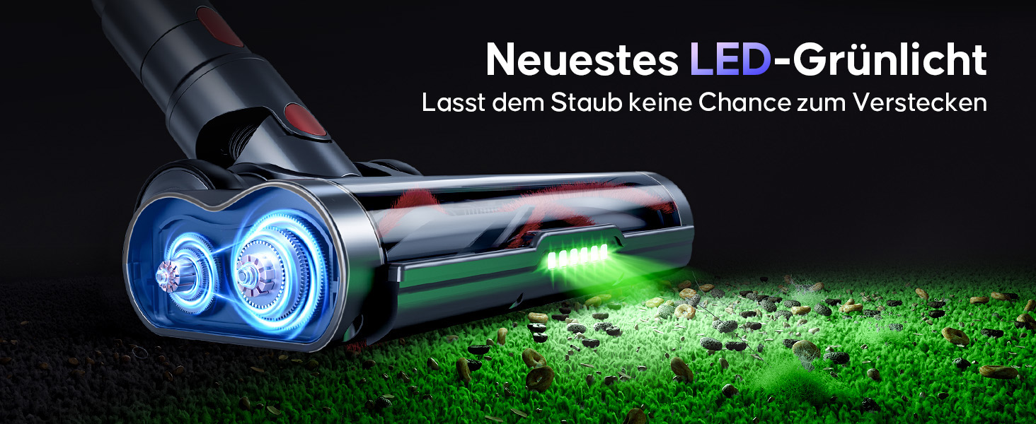 Бездротовий акумуляторний пилосос 600W, 50KPa, 65 хвилин роботи, з HD-дисплеєм, ароматерапією, контейнером 1,8L, світлодіодне освітлення, щітка для килимів, твердих поверхонь та шерсті тварин