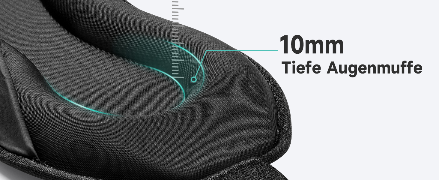 Маска для сну Umisleep для тих, хто спить на боці, з 3D-кишеньками для очей та регульованим гумовим ремінцем, блокує світло та дихає, підходить для чоловіків та жінок, для подорожей та йоги, чорна