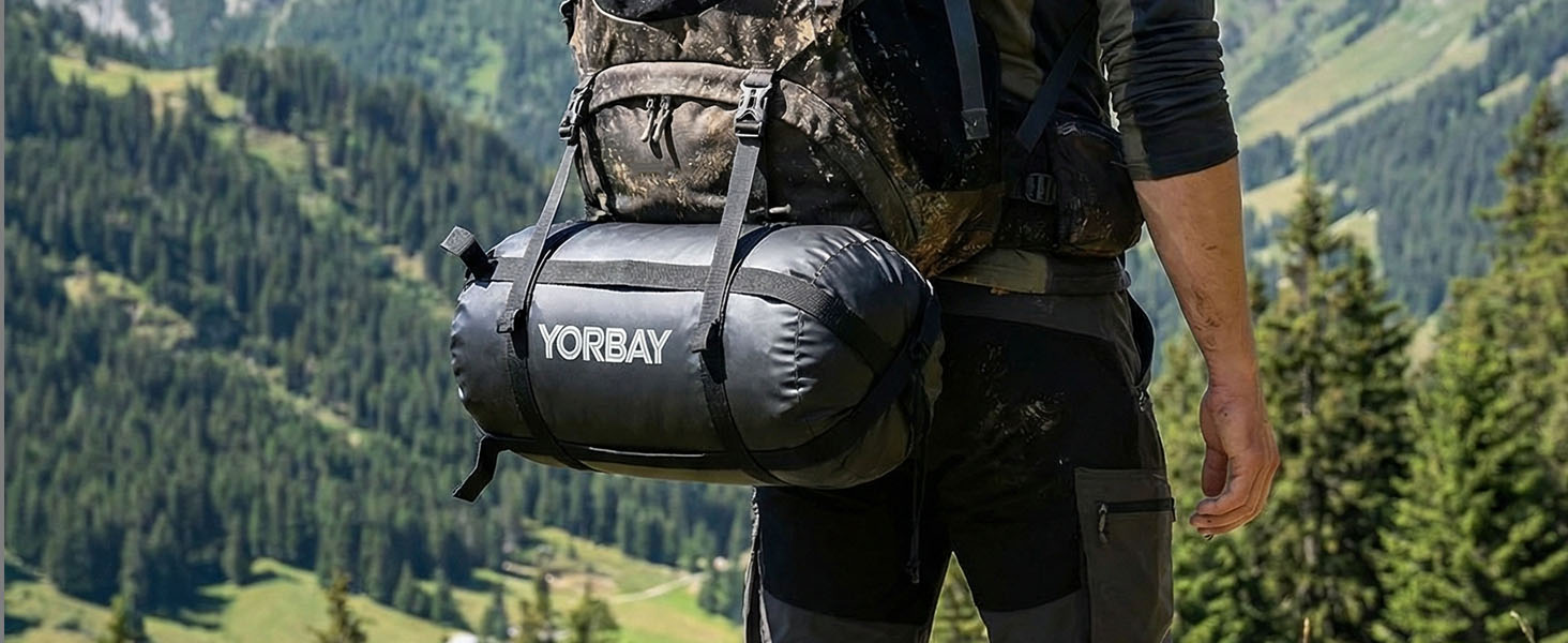 Спальний мішок Yorbay для кемпінгу (3-4 сезони) — водонепроникний, легкий спальник для дорослих та дітей, для подорожей та активного відпочинку