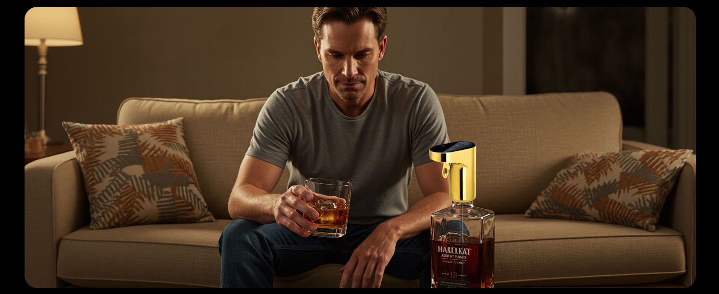 Електричний декантер для вина 5-в-1 з регульованою дозуванням, цифровий виливач, автоматичний дозатор вина, подарунок на день народження/День святого Валентина (золотий)