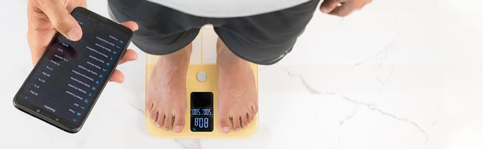 Розумні ваги Cecotec Digitale Surface Precision 10400 Smart Healthy Vision з APP, біоімпедансним аналізом та вимірюванням пульсу, до 180 кг (Blue)