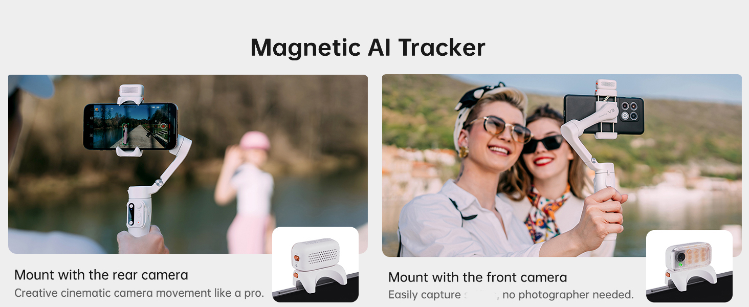 Hohem iSteady V3 – Стабілізатор для смартфона з AI-трекером, магнітним світлом та пультом ДУ