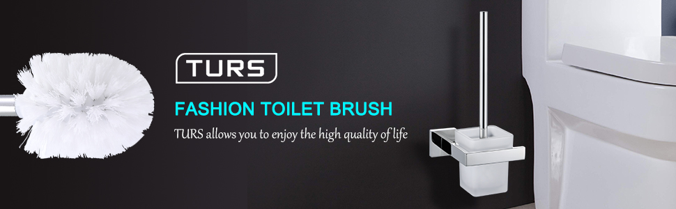 Turs Stainless Steel Toothbrush Holder Bath Drinking Glass Tumbler with Holder Wall Mount, Polished Surface, K7007P (Toilet Brush Holder)