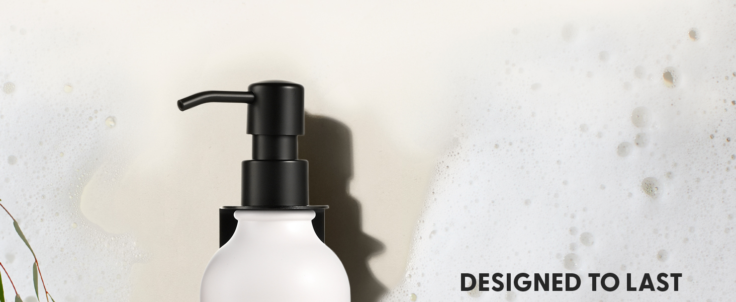 Шампунь MaisoNovo: Набір з 3 флаконів (500 мл) для душу та миття рук, настінний диспенсер, чорний насос, прозорий/чорний X 3