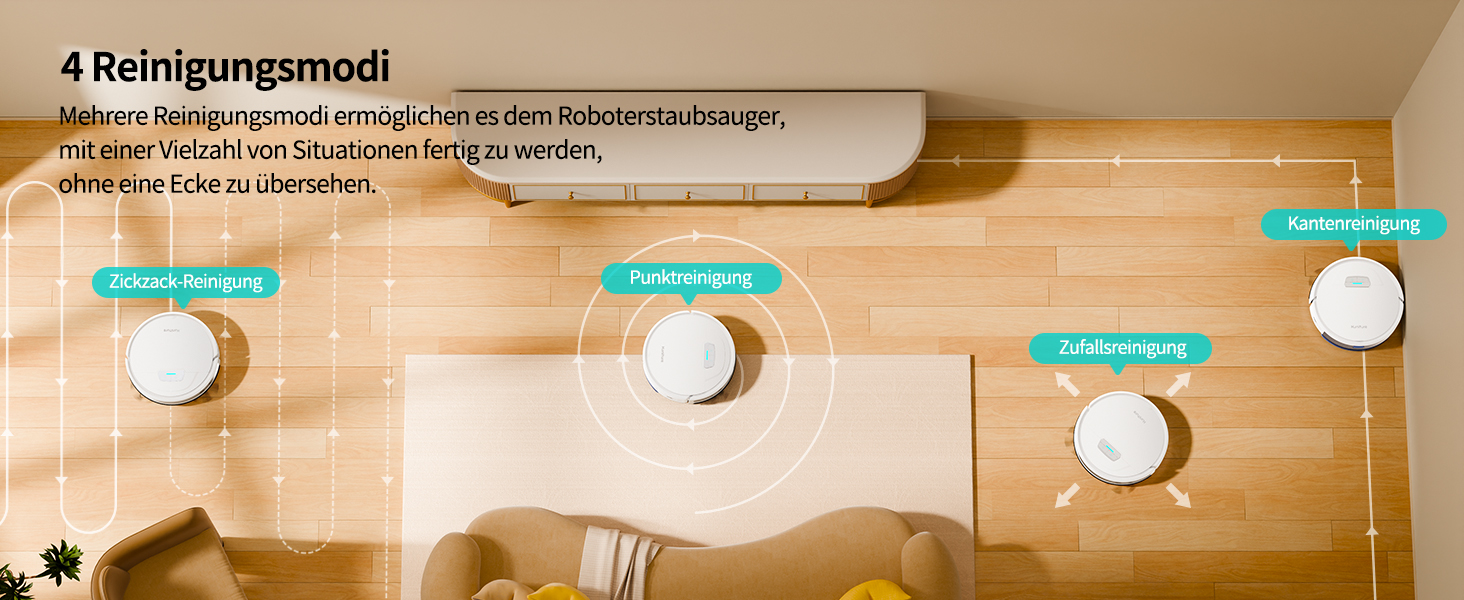 Робот-пилосос HONITURE G20 з функцією миття підлоги, 4000Pa, 3-в-1, для тварин, килимів, твердих підлог, з голосовим керуванням та пультом дистанційного керування, білий