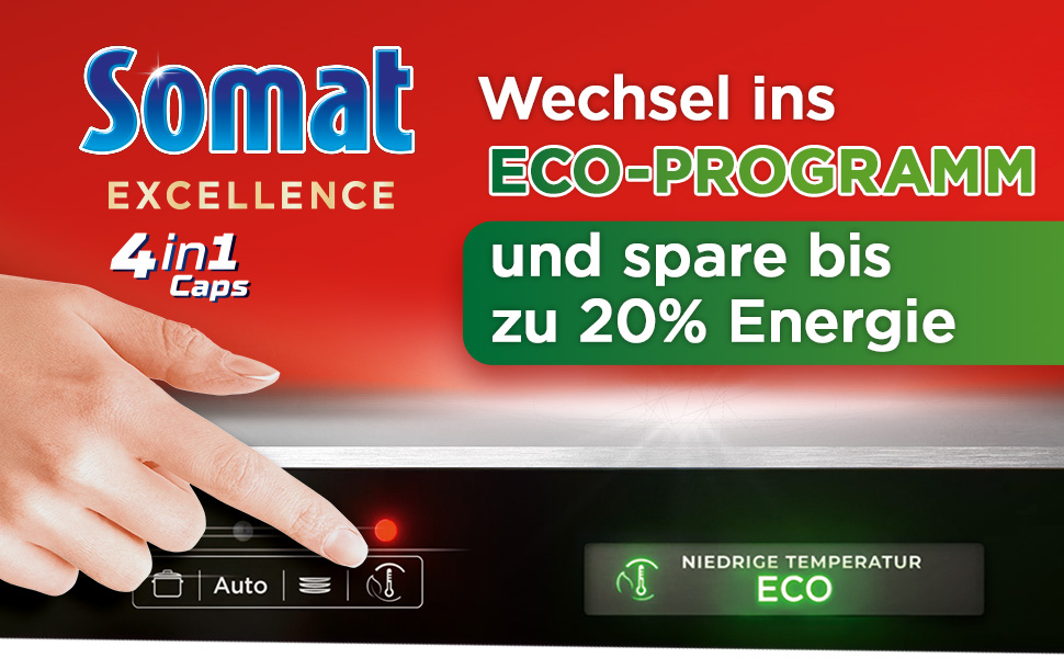 Капсули для посудомийних машин Somat Excellence 4in1, без запаху, для ідеального очищення та блиску, 176 шт.