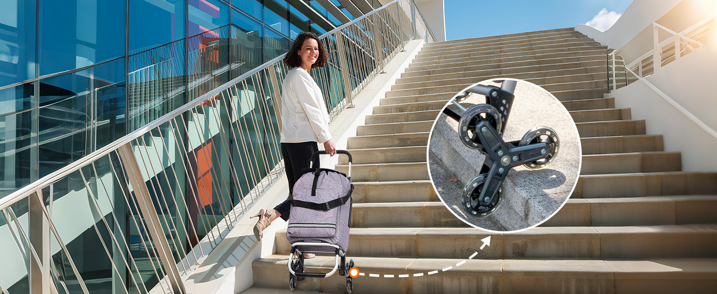 Складаний візок для покупок Homecall 50L з охолодженням та трепін-коліщатками