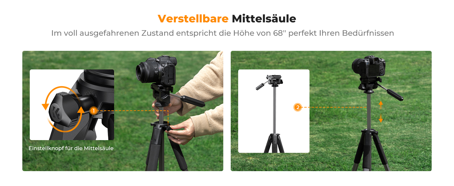 Штатив K&F Concept S255A3+BV01: Легкий штатив з сумкою, 190 см, для камери/DSLR, смартфона, Canon, Nikon, Sony