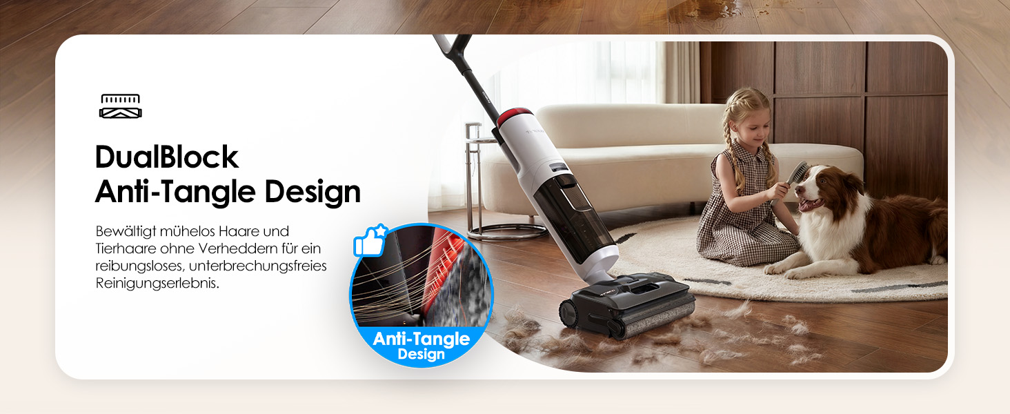 Вертикальний миючий пилосос Tineco Floor ONE S7 Stretch Turbo з функцією FlashDry та DualBlock