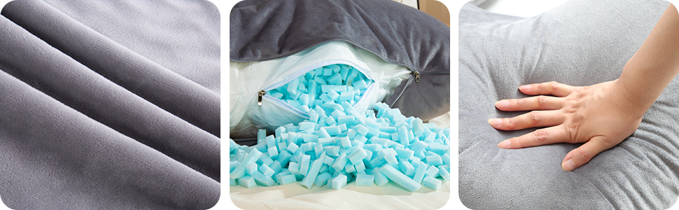 Подушка для вагітних AS AWESLING U-подібної форми, повного тіла, для годування, підтримки, знімний чохол (зелений, з піною з пам'яті)