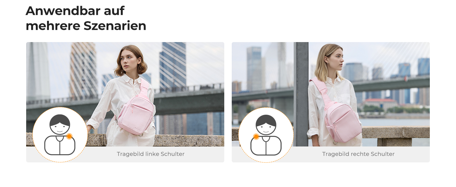 Сумка для камери K&F CONCEPT, слін-сумка на плече, фоторюкзак, компактний, водонепроникний, регульований ремінь, для DSLR/SLR камер, об'єктивів (5 літрів, рожевий)