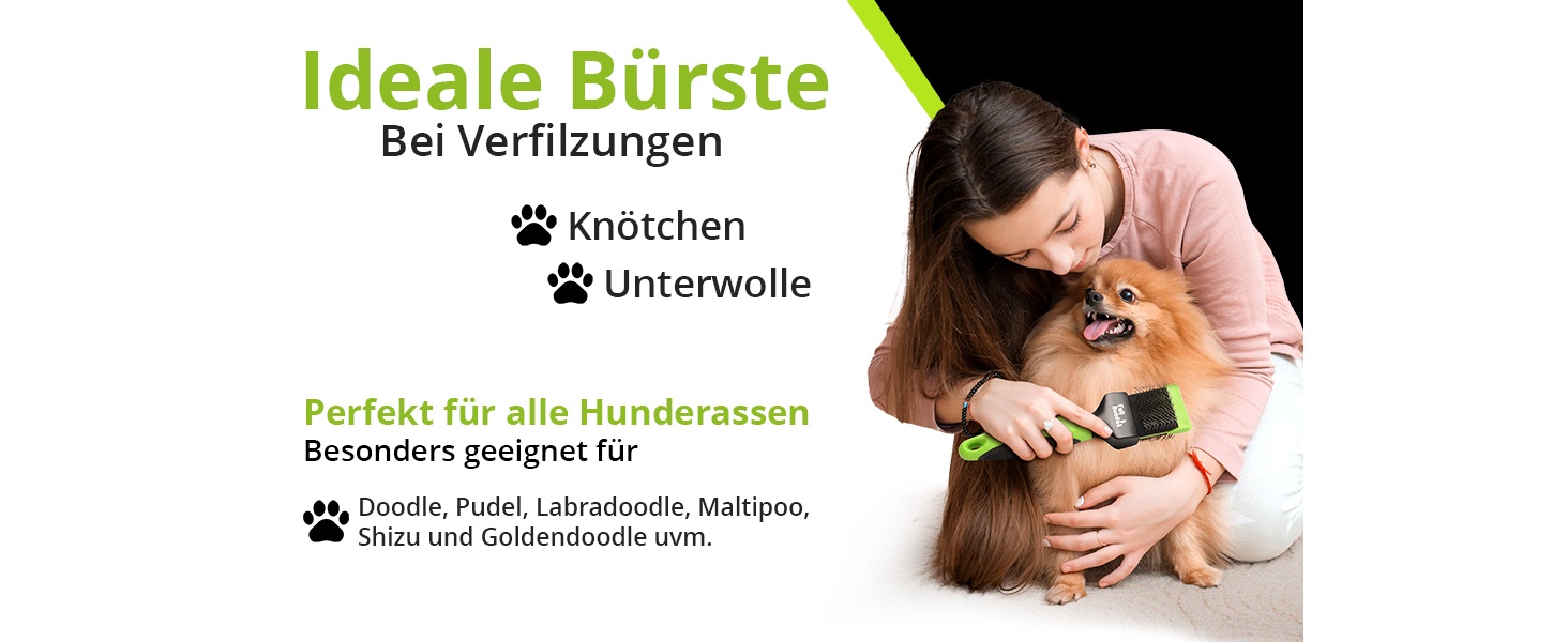 Професійна щітка для собак Zupfbürste: розплутування та догляд за шерстю | Для розплутування вузлів та вичісування