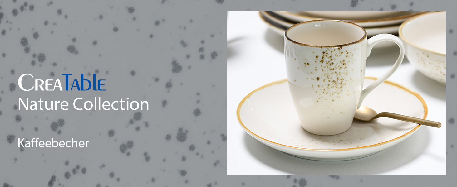 CreaTable Green Life: 16-частинний набір посуду з каменю, для дому та ресторану, сумісний з мийною машиною та мікрохвильовою піччю