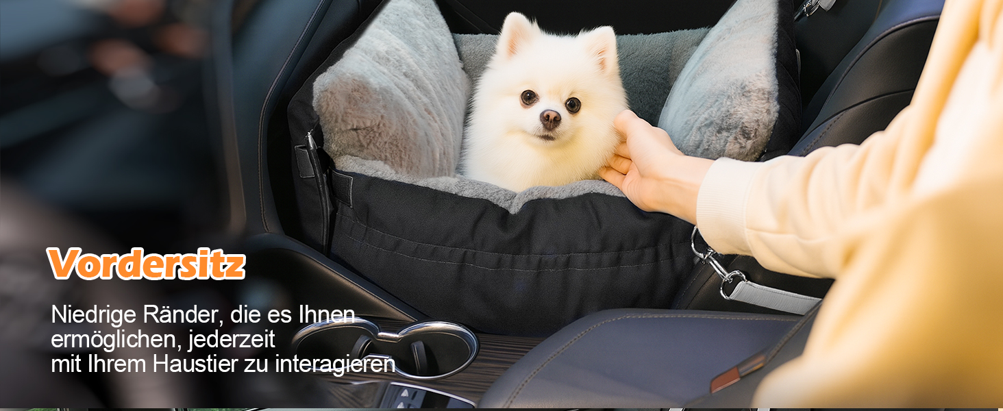 Автомобільний лежак для собак 3-в-1 - переноска, лежак, автокрісло для маленьких собак, чорний