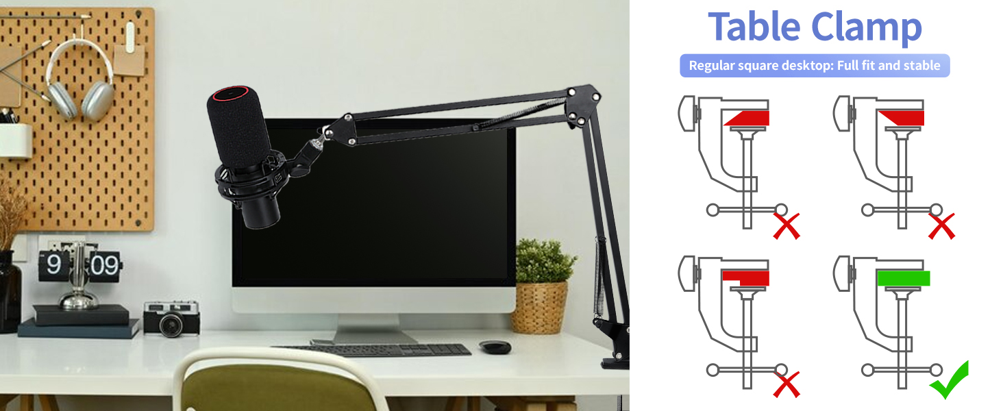 Кріплення для мікрофона HyperX QuadCast та інші - YOUSHARES (з поп-фільтром)