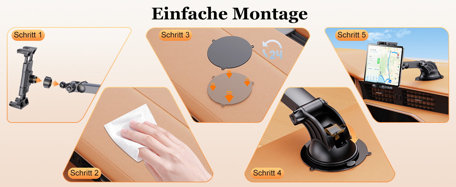 Тримач для планшета в авто OHLPRO: універсальний, для iPad, Galaxy Tab, Switch, 5-13 дюймів