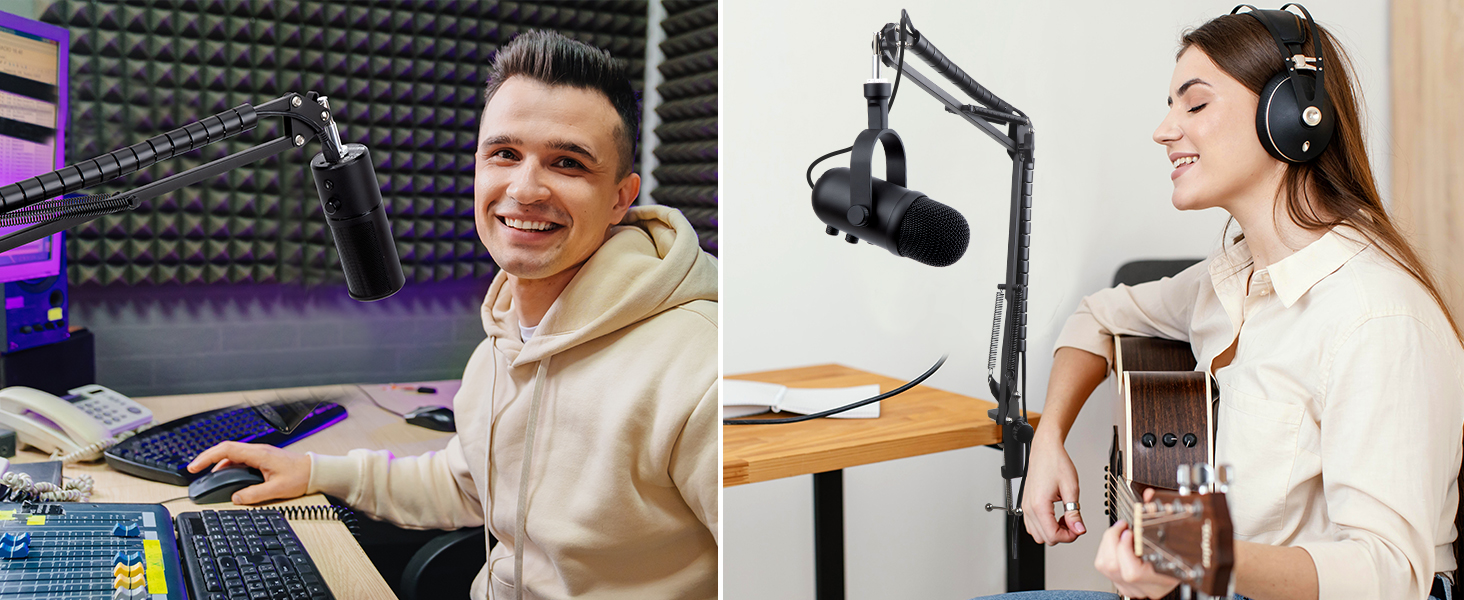 Тримач для мікрофона YOUSHARES Seiren V2 X: сумісний з Seiren Mini, V3 Mini/Chroma, Razer Seiren V2 X/Pro, Seiren X. Тримач з кабелями, стійка для стрімінгу та геймінгу