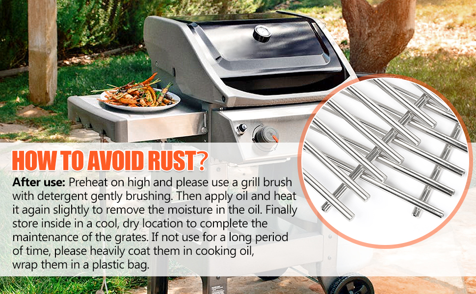 Нержавійна решітка-гриль Denmay 7637 для Weber Spirit I & II E210, E220, S210, S220 (2 шт.)