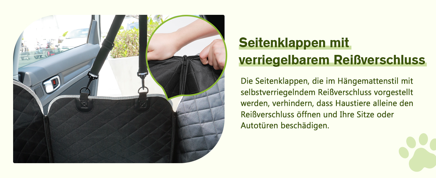 Pecute Car Seat Cover for Dogs - Waterproof & Scratch-Resistant, 136x146cm, with Side Protection & Window, Black Luxury Thick Seat Protector