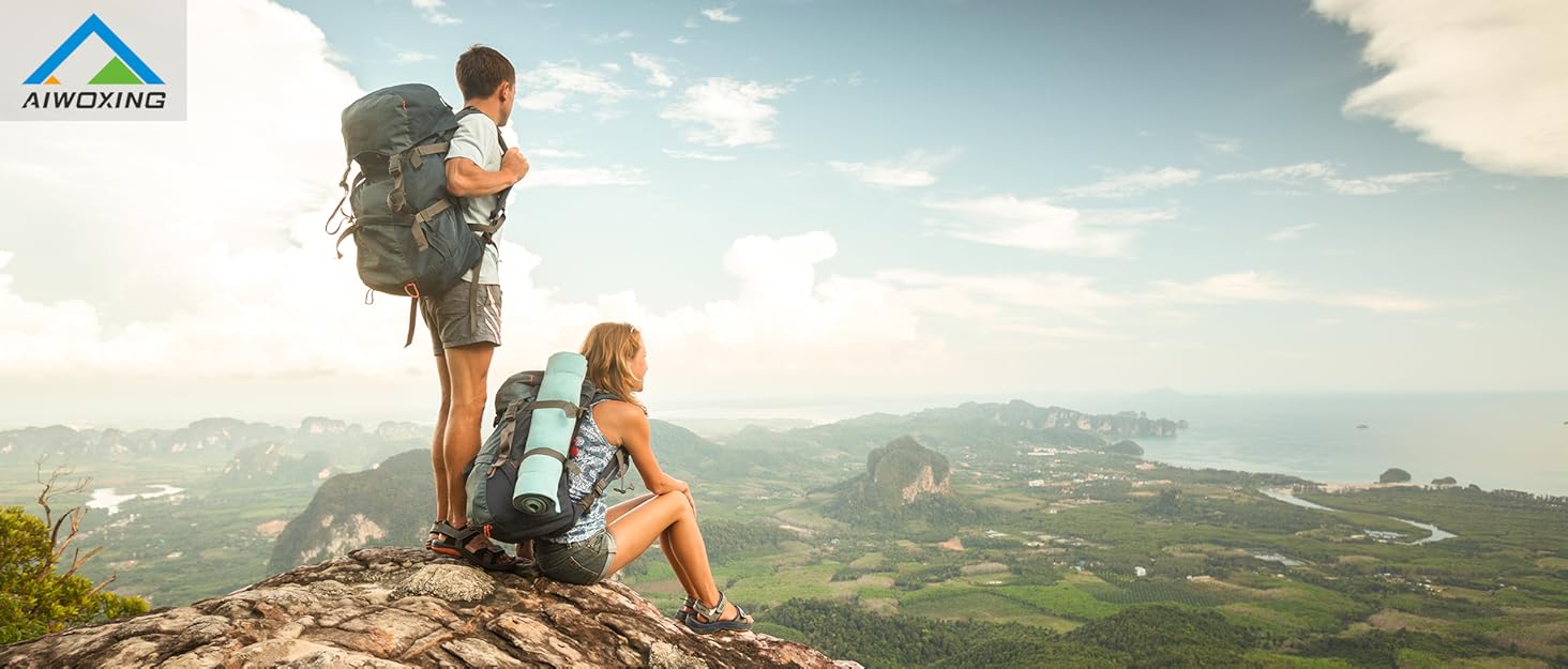 Складний туристичний стілець Aiwoxing: компактний, портативний, для кемпінгу, відпочинку на природі, риболовлі, саду та BBQ. Колір: блакитний, камуфляж.