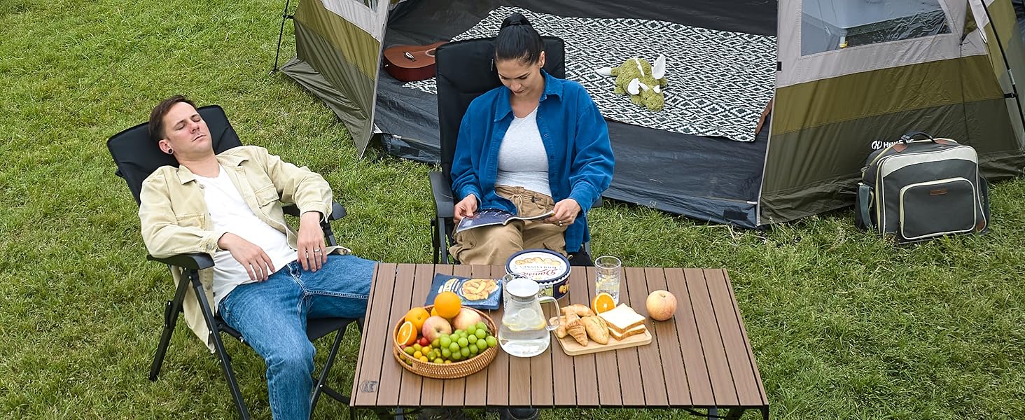 Крісло для кемпінгу Timber Ridge: складне, регульоване, на 150 кг, з сумкою, для відпочинку в саду, на балконі, в автодомі (чорне)