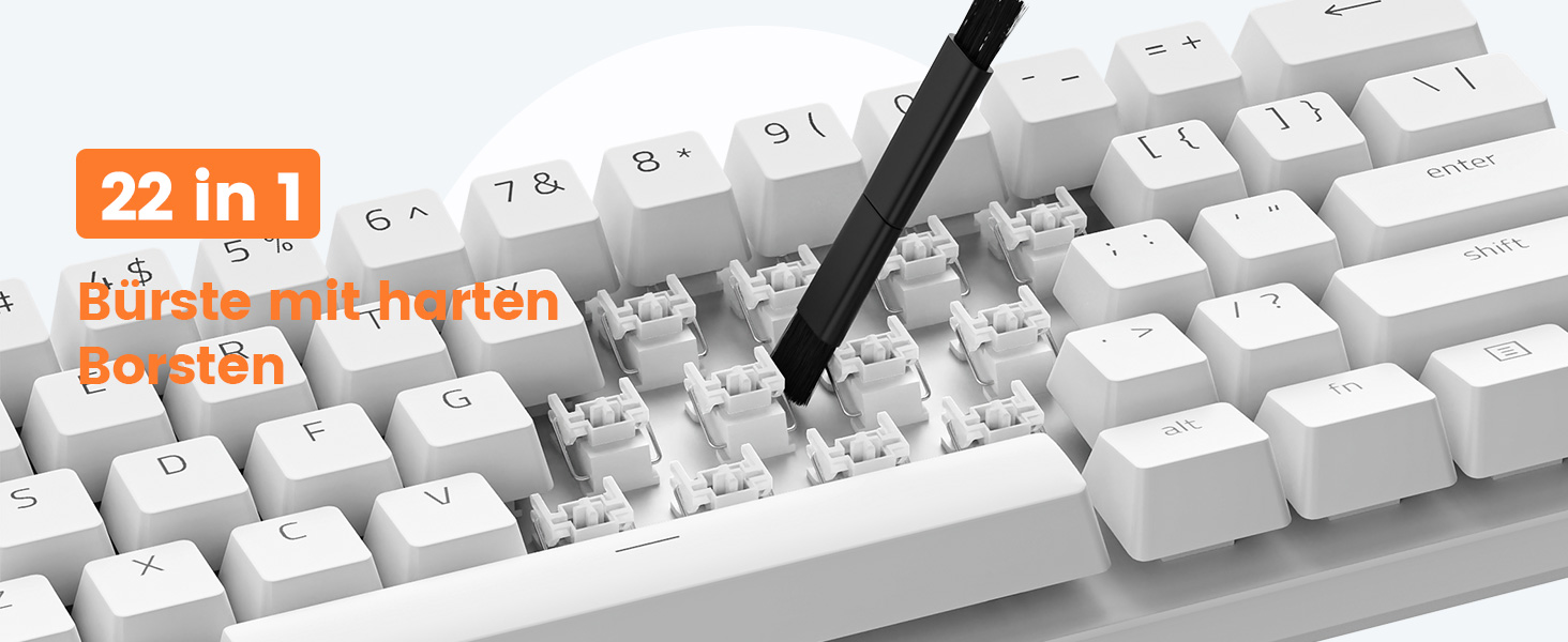 Набір для чищення клавіатури та навушників: 22 в 1. Підходить для AirPods, ноутбуків, моніторів, телефонів.